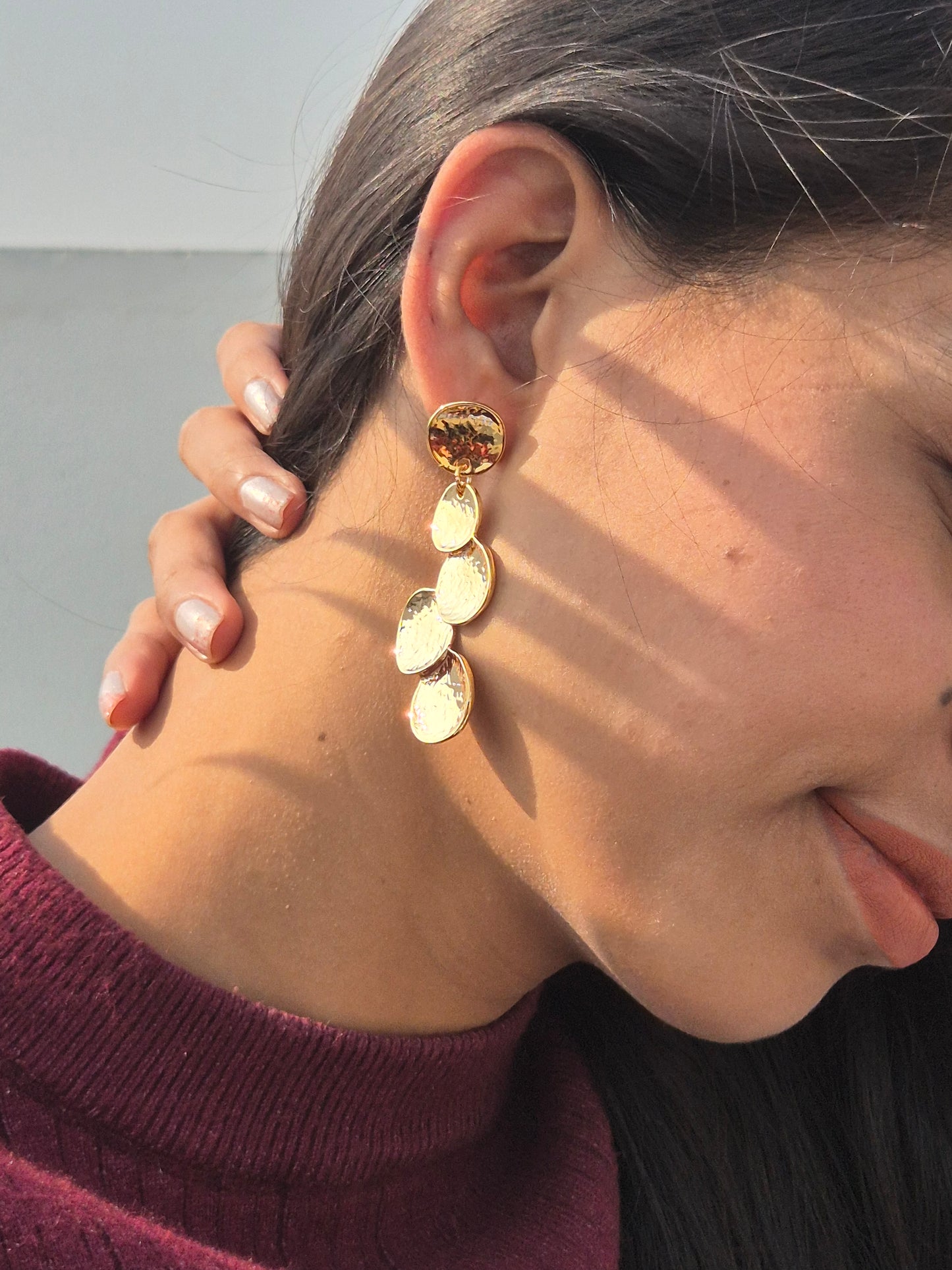 Gold Long Earrings