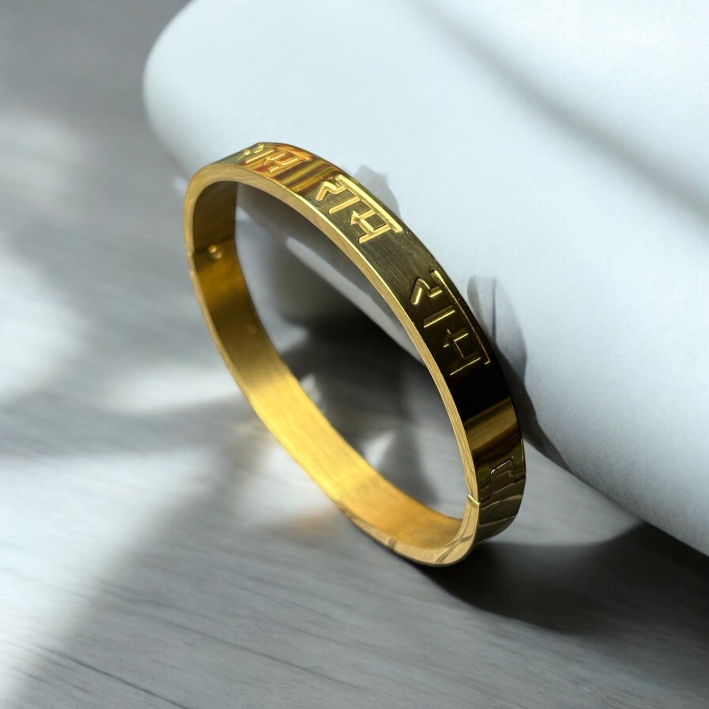 Divine Ram Gold Bracelet For Men