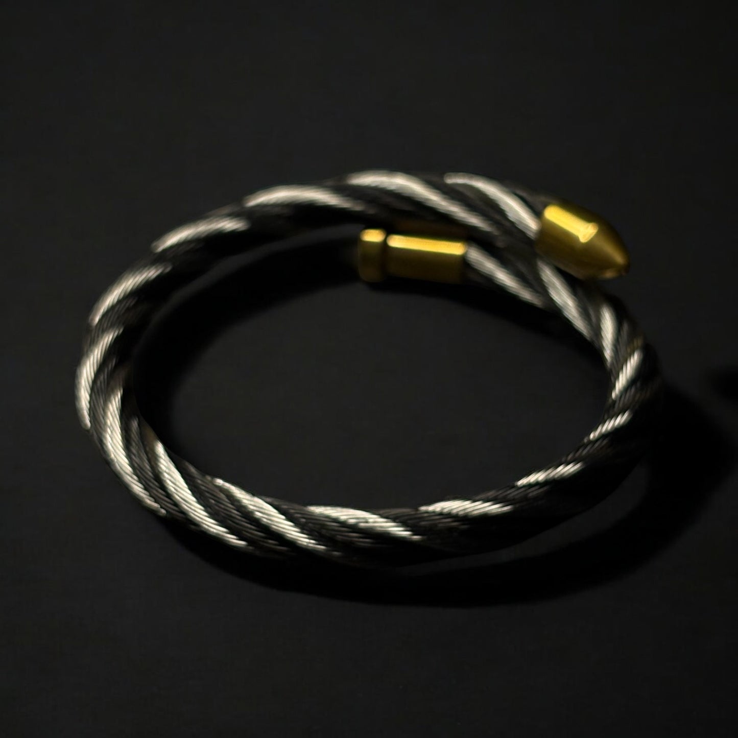 Nailed Dual Tone Bracelet For Men