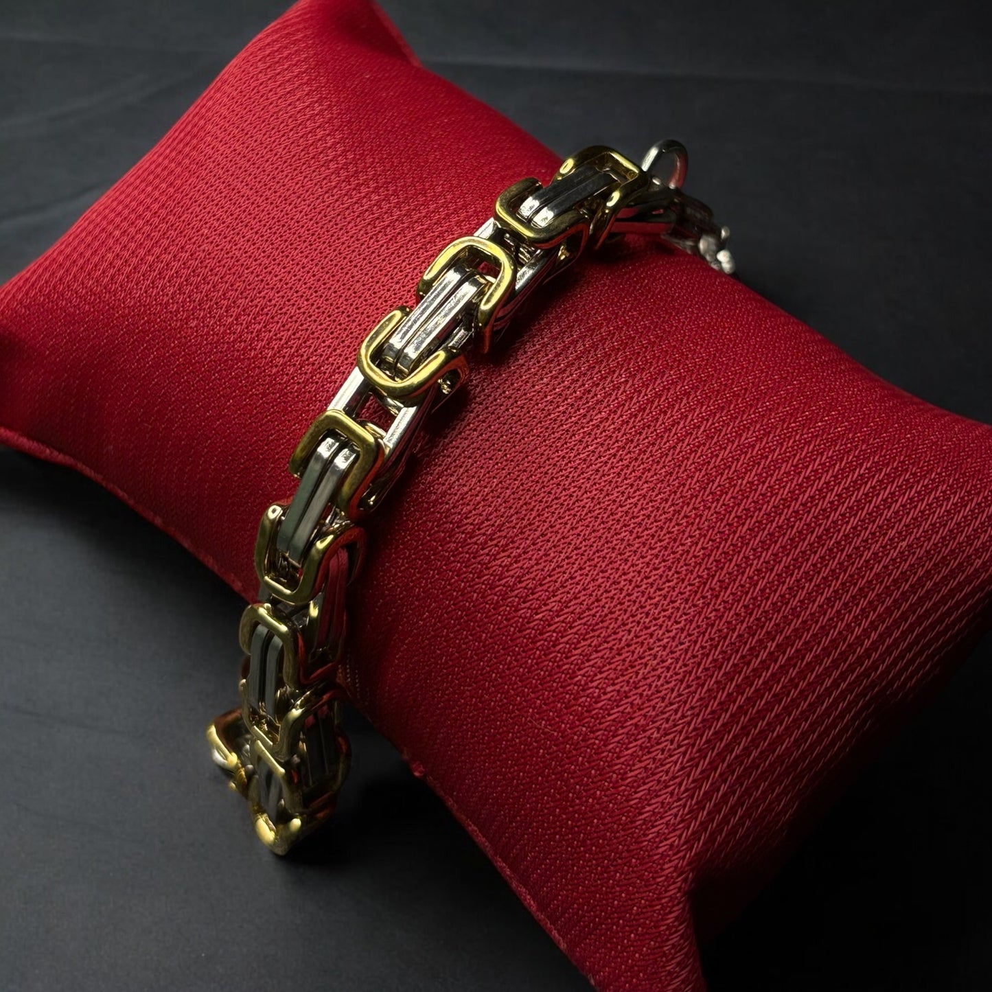 Dual Toned Chain Bracelet For Men