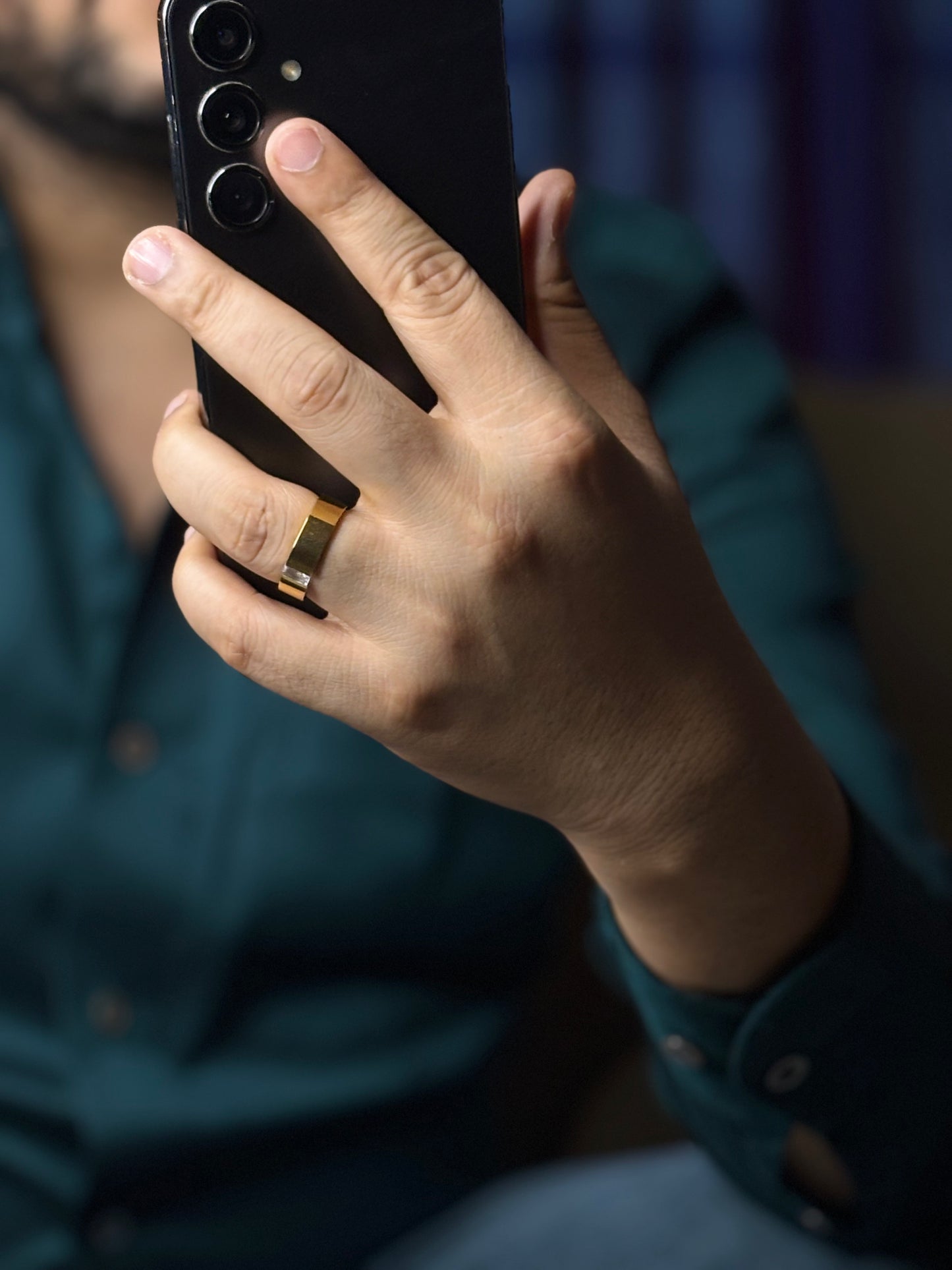 Anti Tarnish Crystal Ring For Men