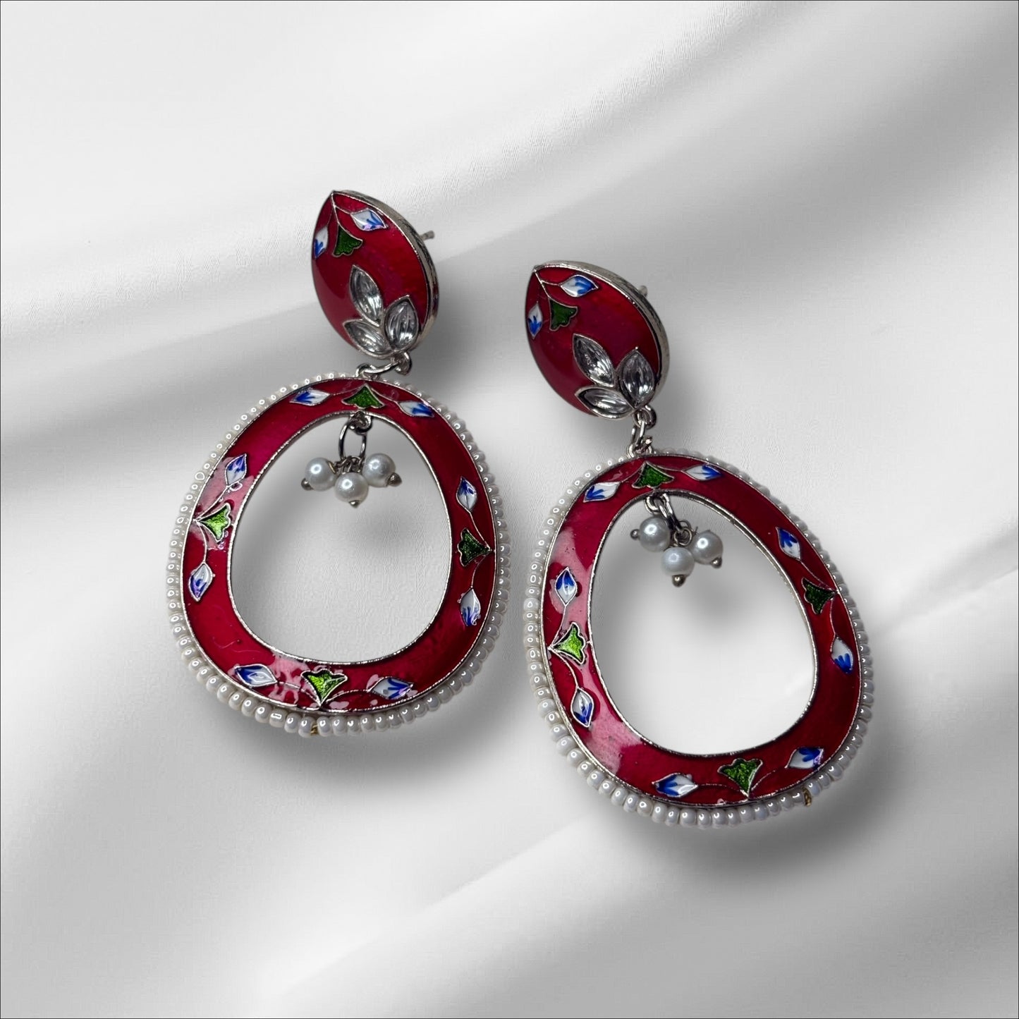 Colourful Hand Painted Earrings