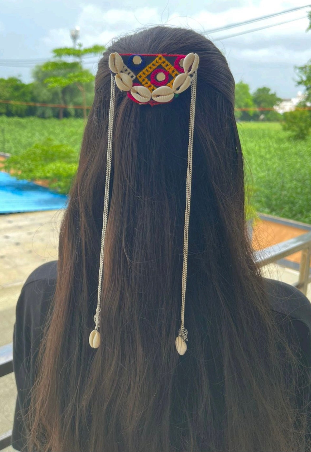 Cowrie Cascade Hair Accessory