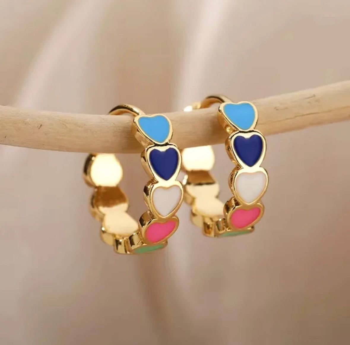 Rainbow Hearts Hoops