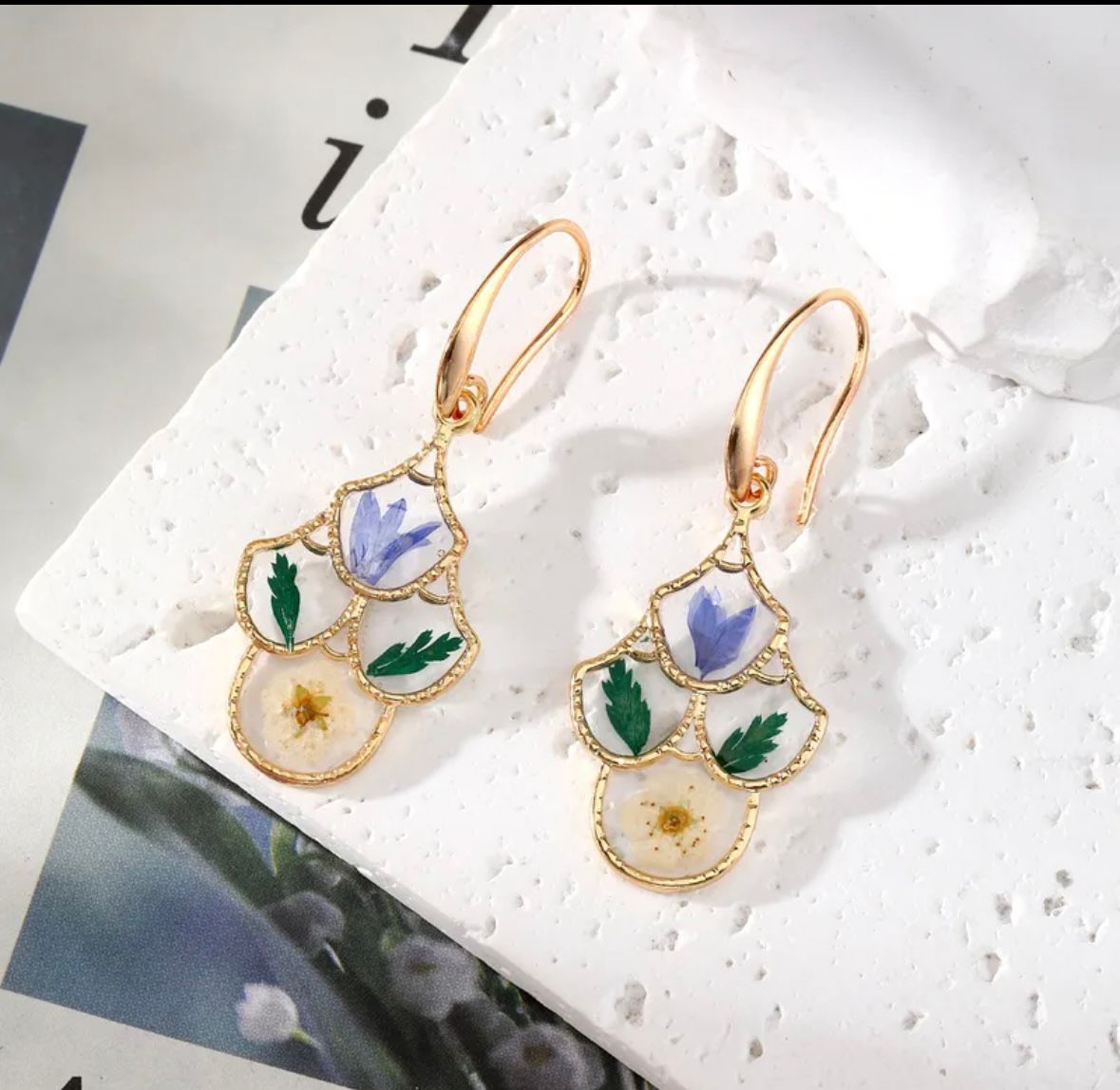 Blooming Charm Resin Earrings