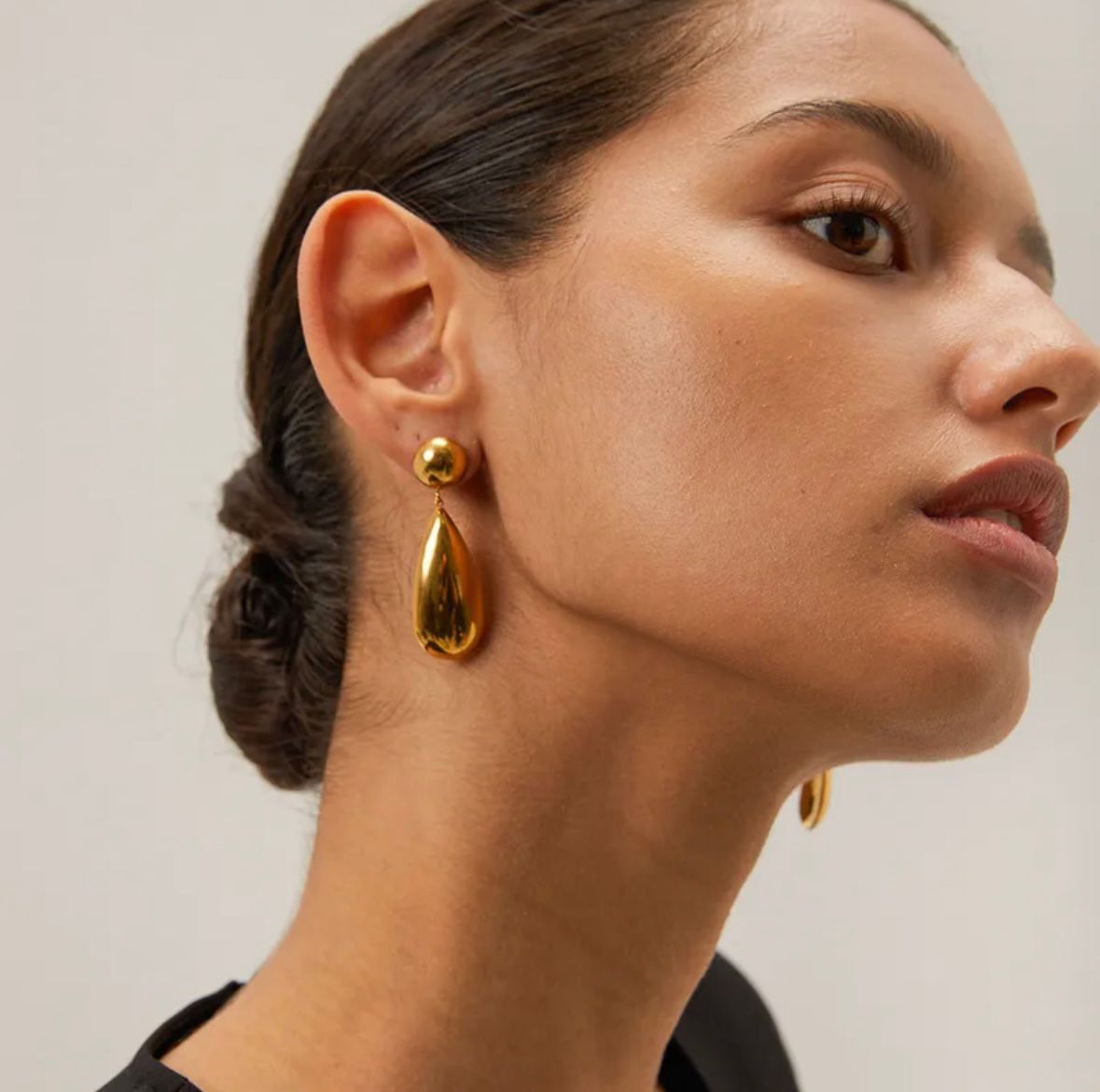 Aurora Teardrop Gold Earrings