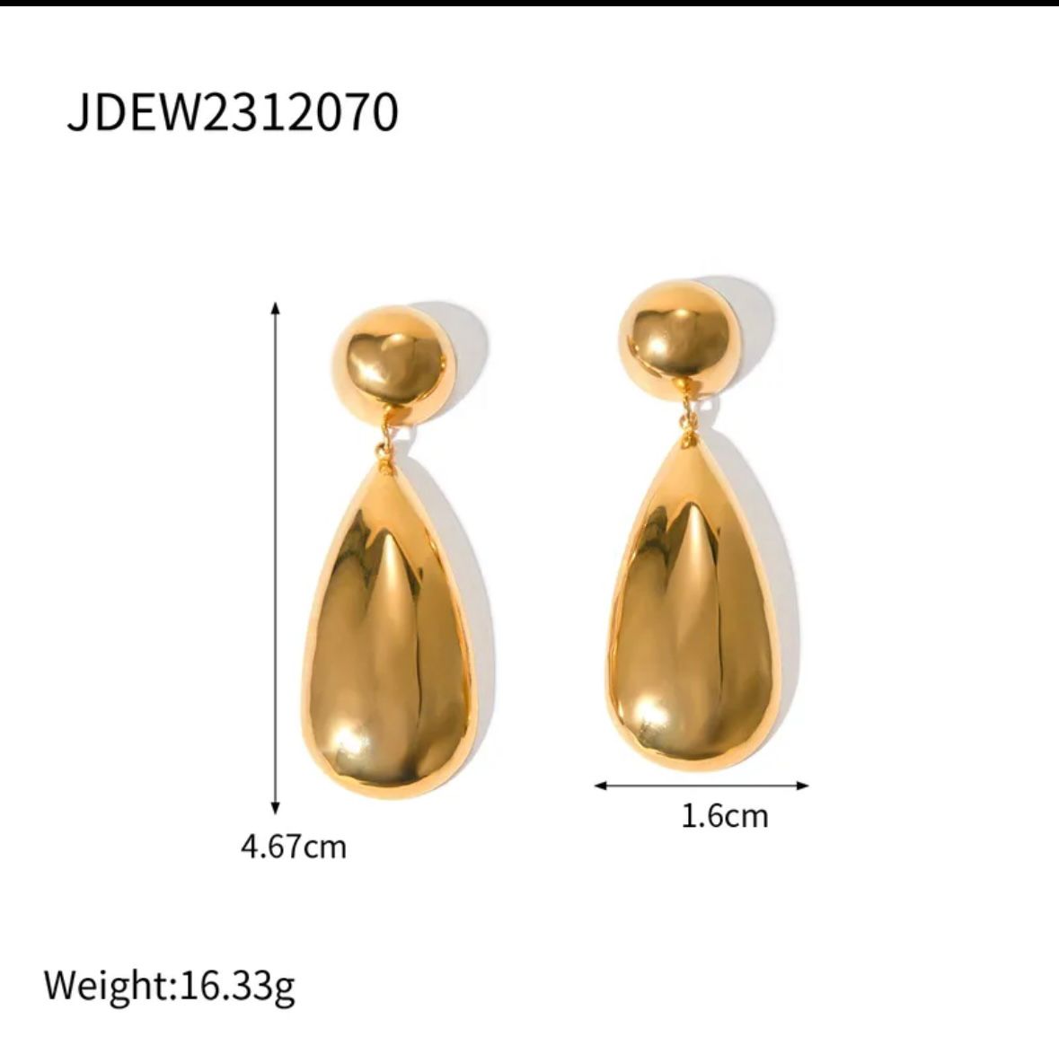 Aurora Teardrop Gold Earrings