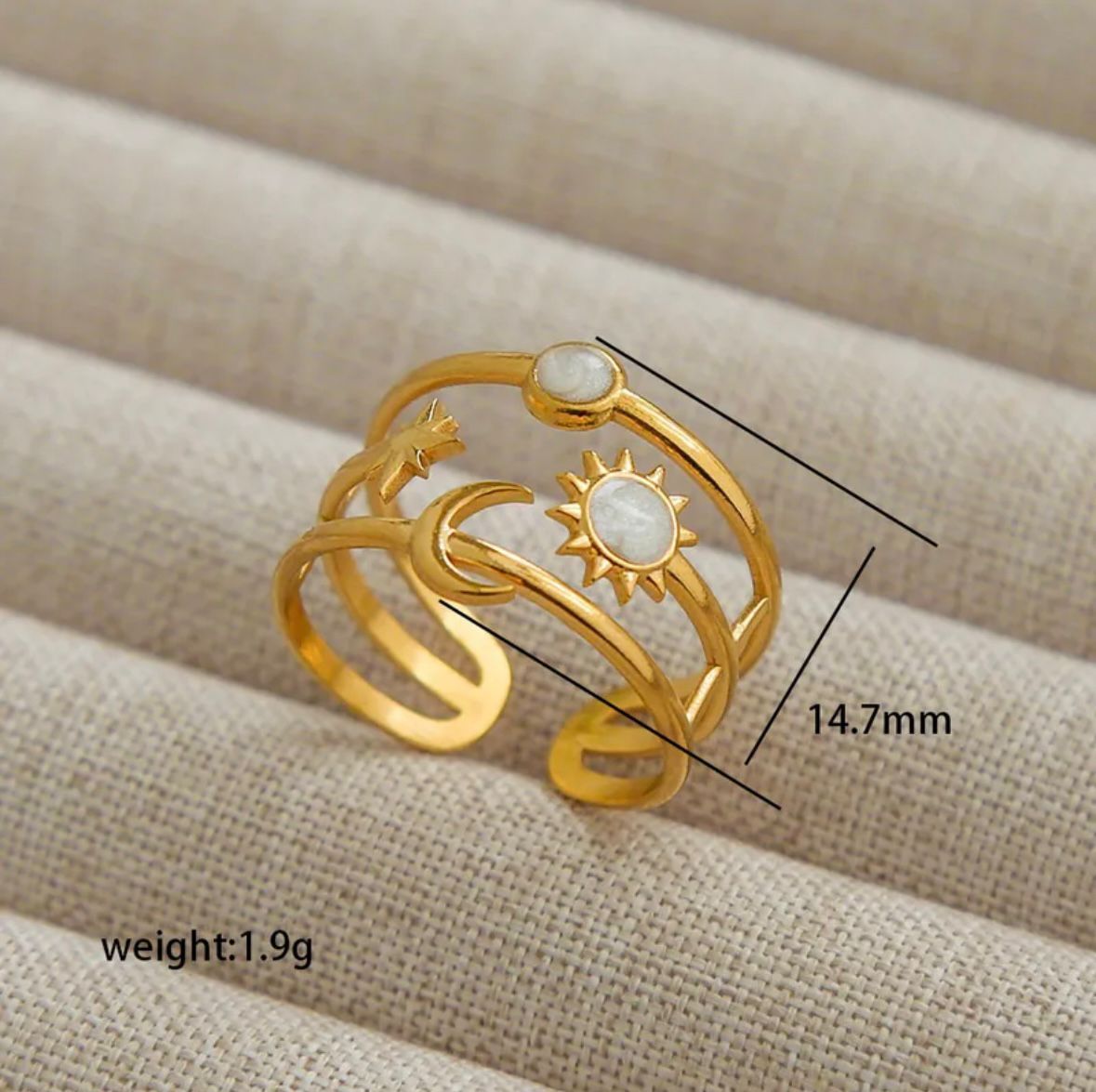 Celestial Charm Adjustable Ring
