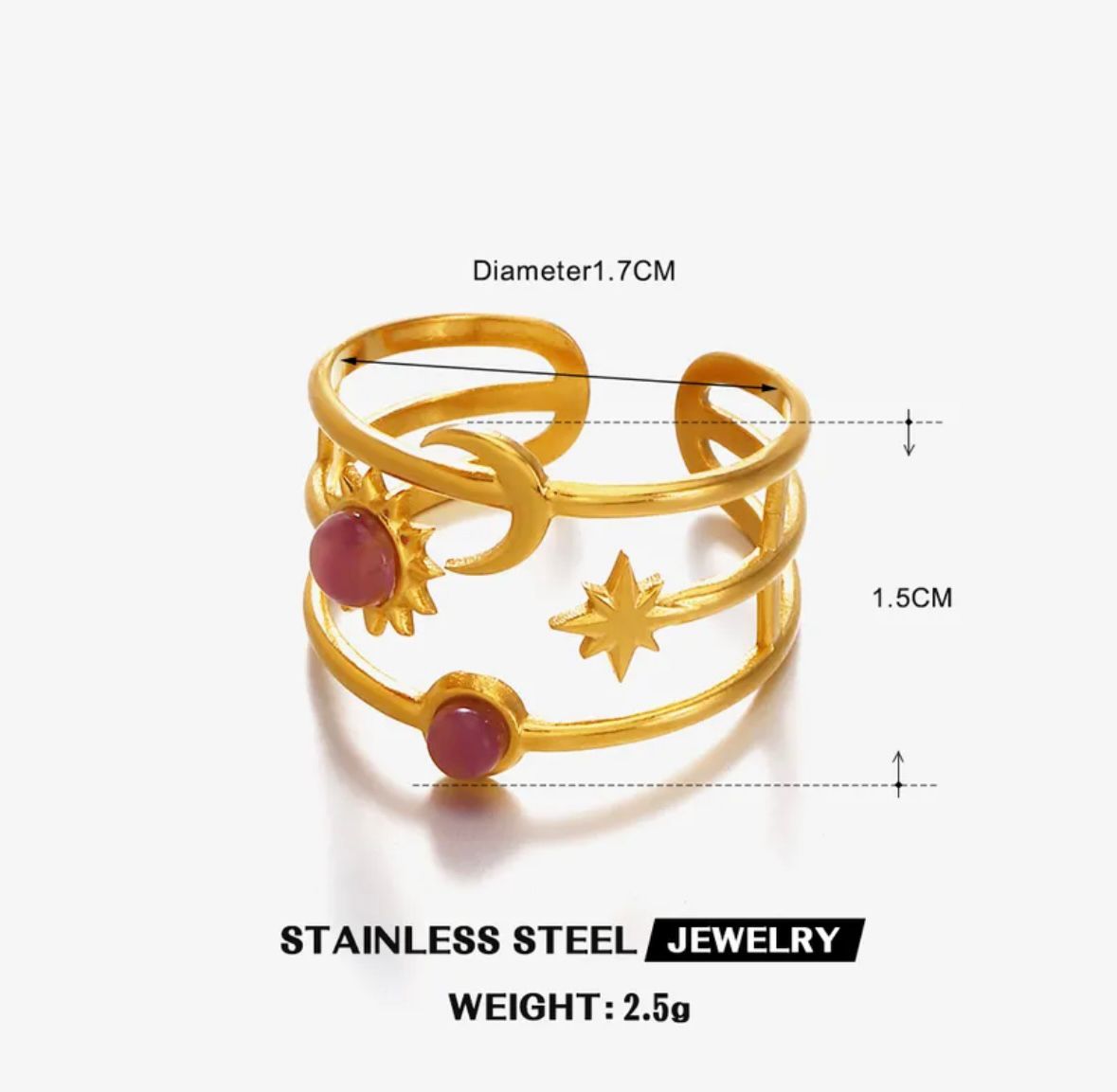 Celestial Charm Adjustable Ring