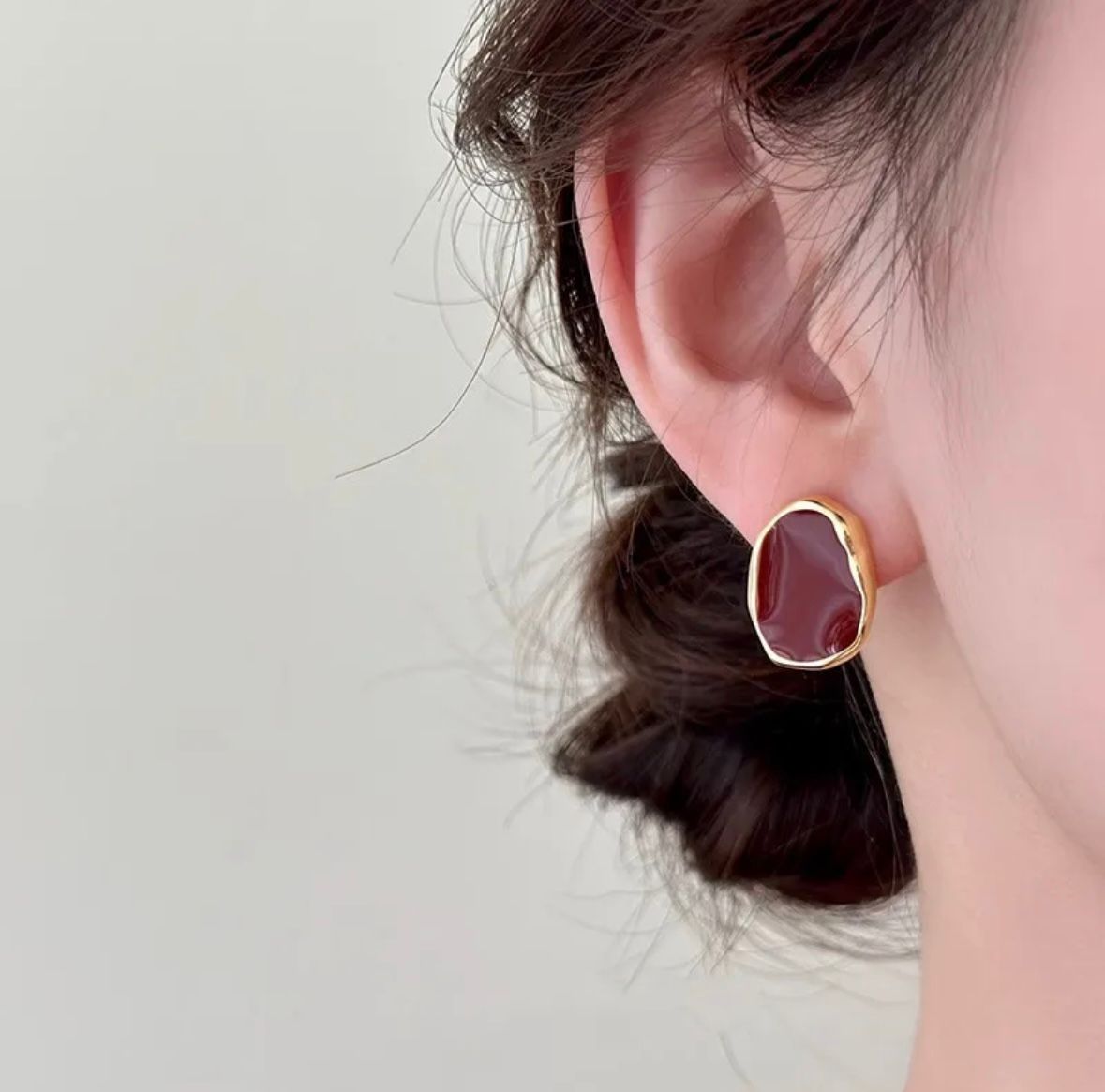 Brown Stone Earrings