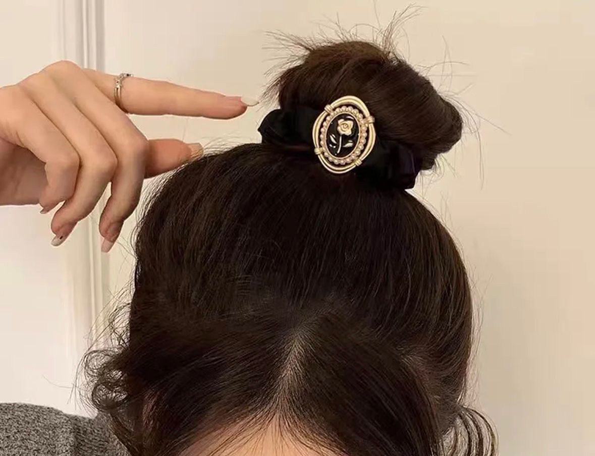 Vintage Rose Emblem Scrunchie