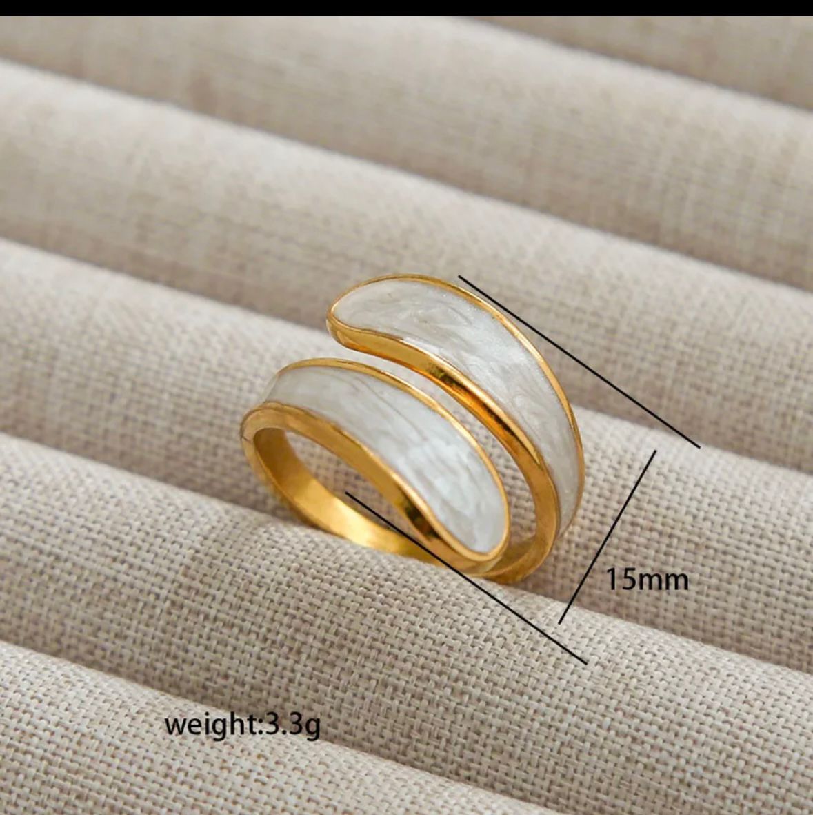 White Resin Statement Ring