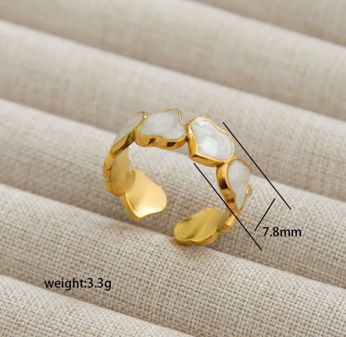 White Resin Statement Ring