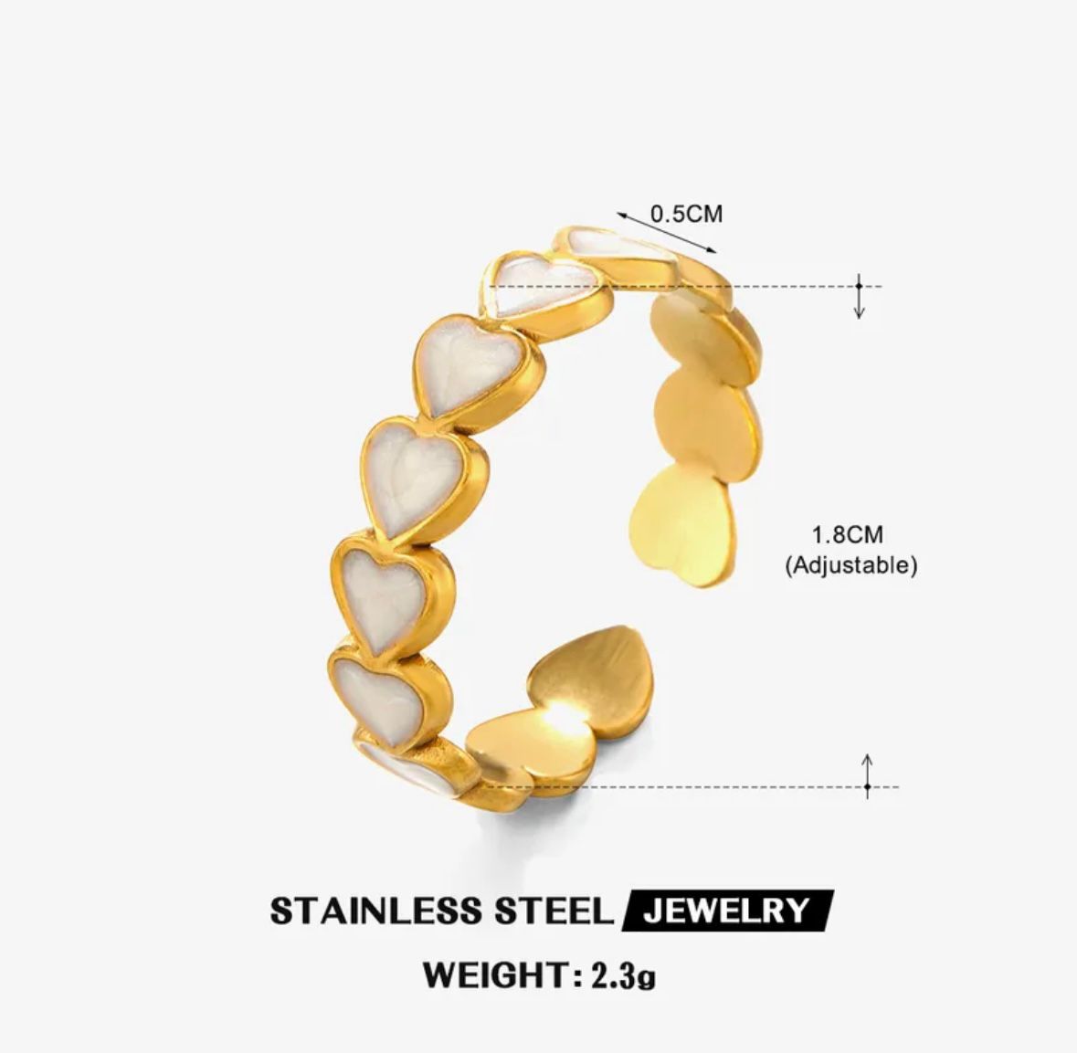 White Resin Statement Ring