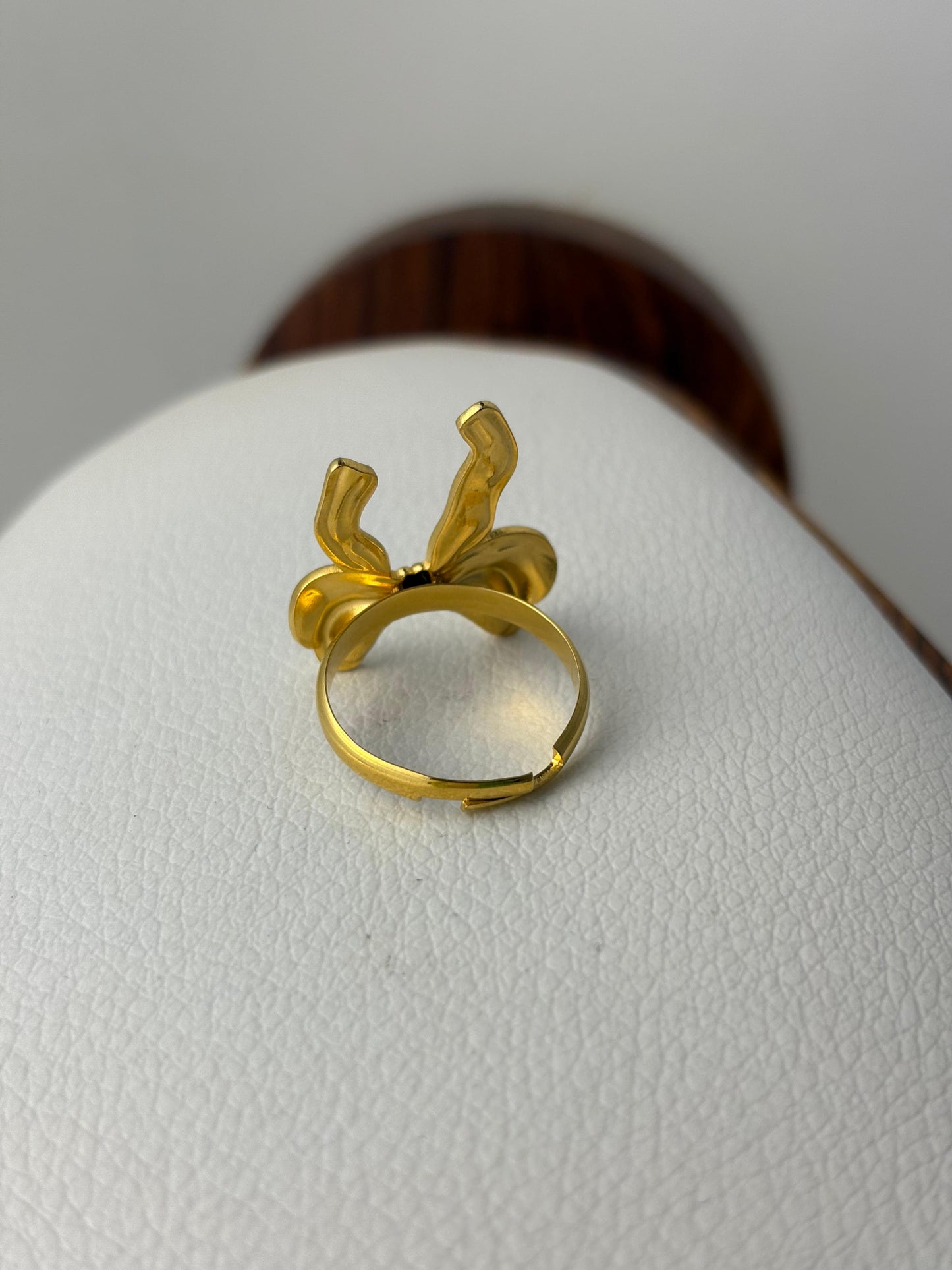 Anti Tarnish Bow Ring ( Adjustable )