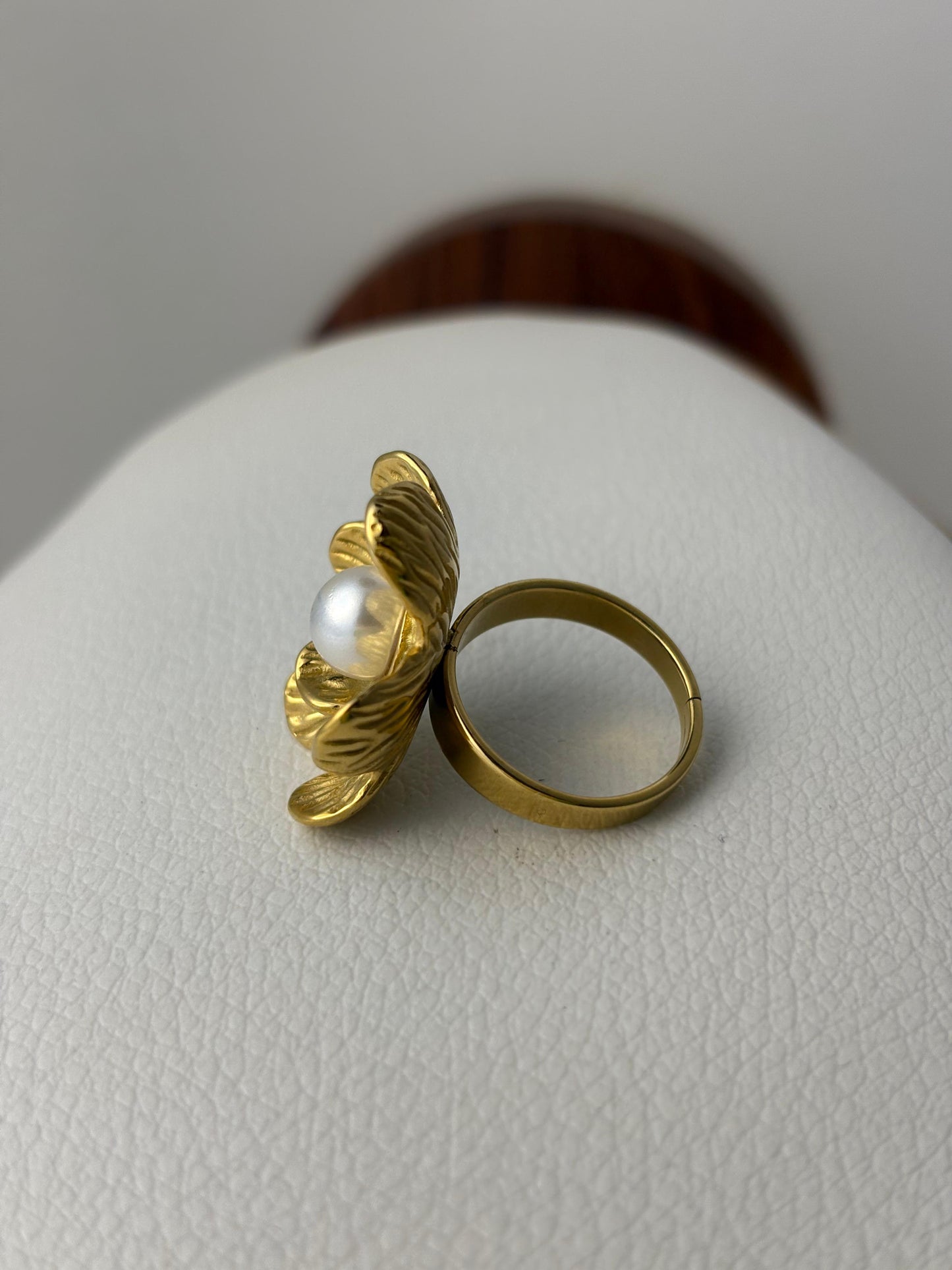 Anti Tarnish Pearl Ring ( Adjustable )