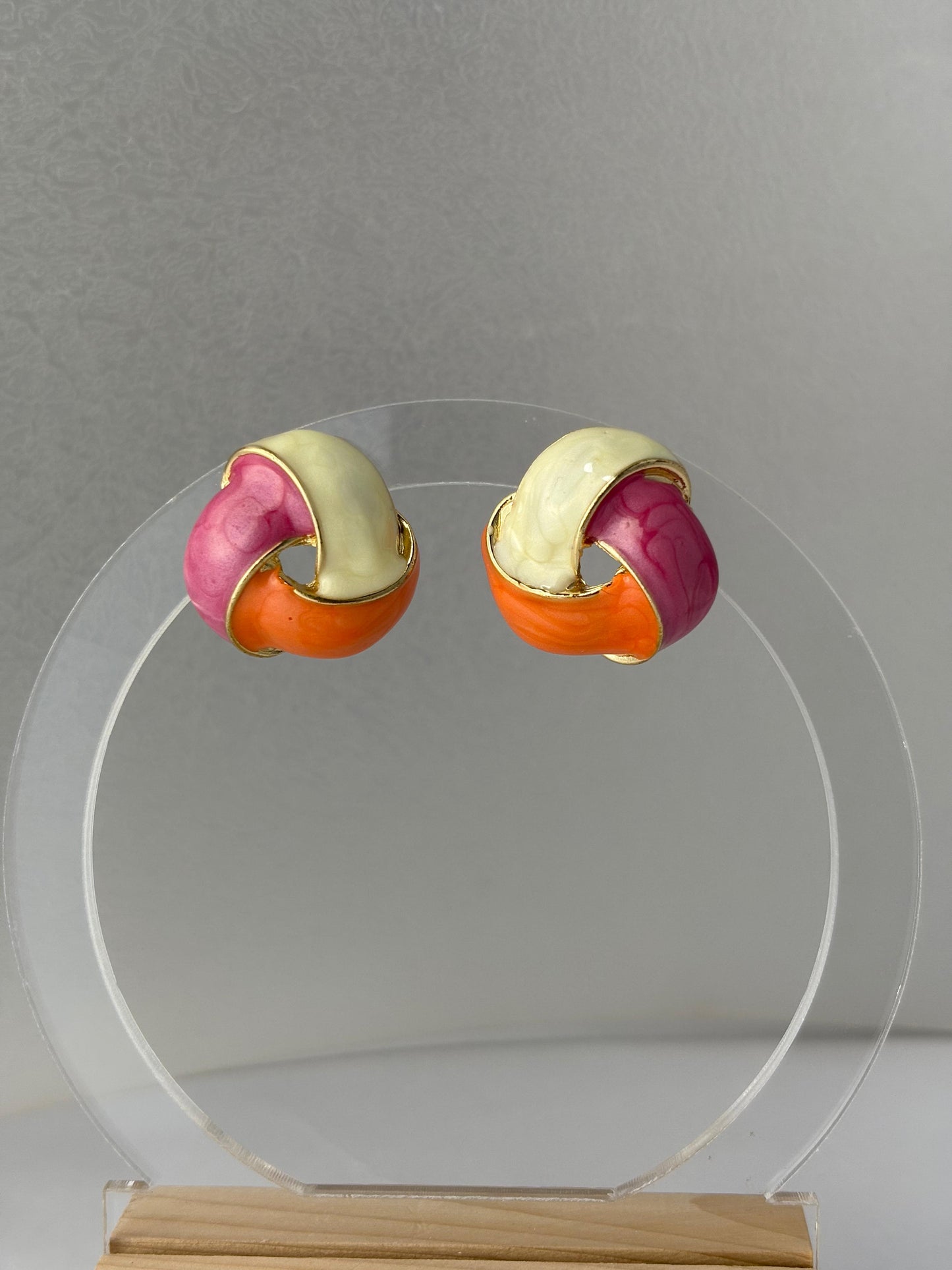 Enamelled Stud Earrings