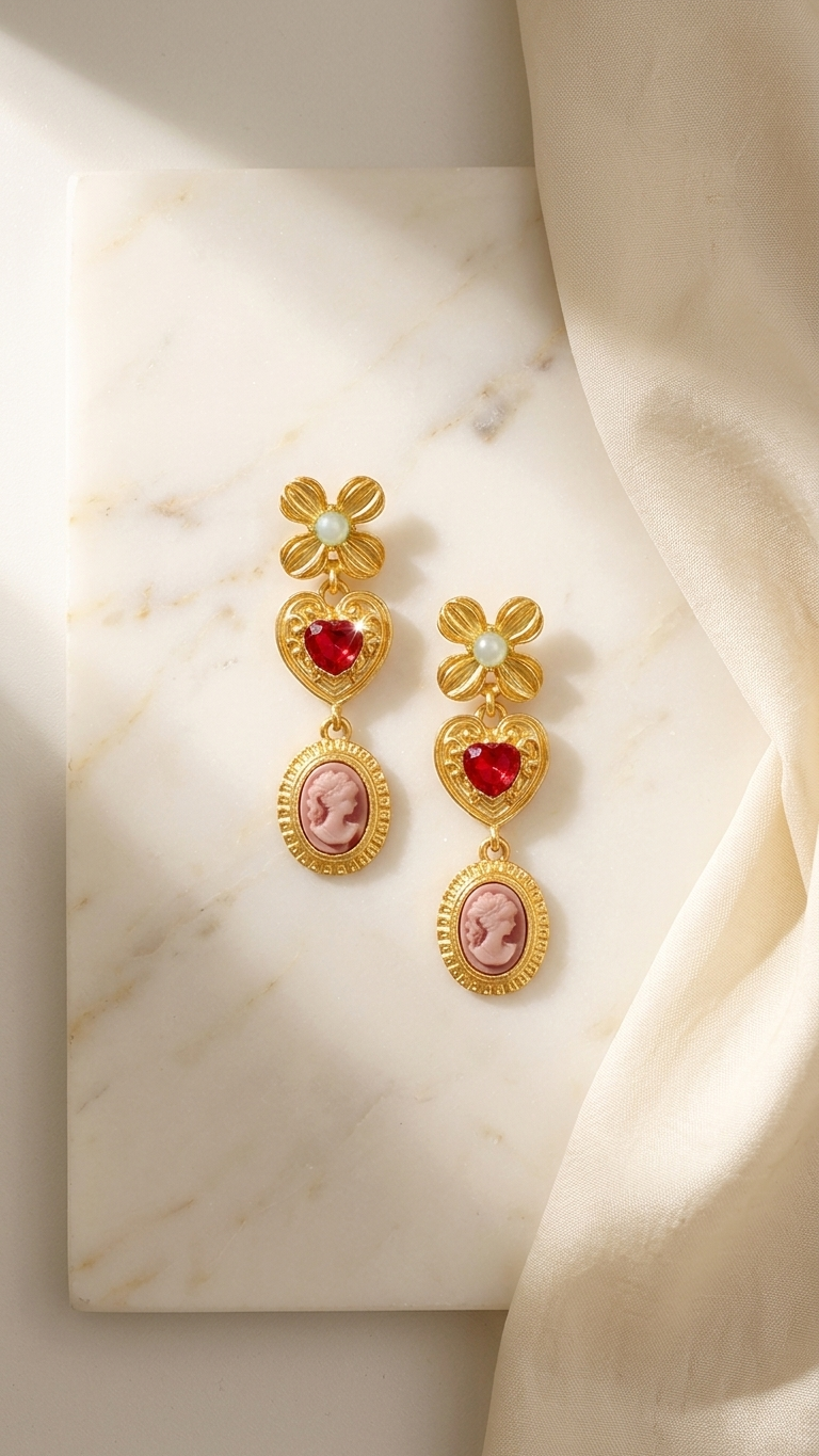 Victorian Love Drop Earrings