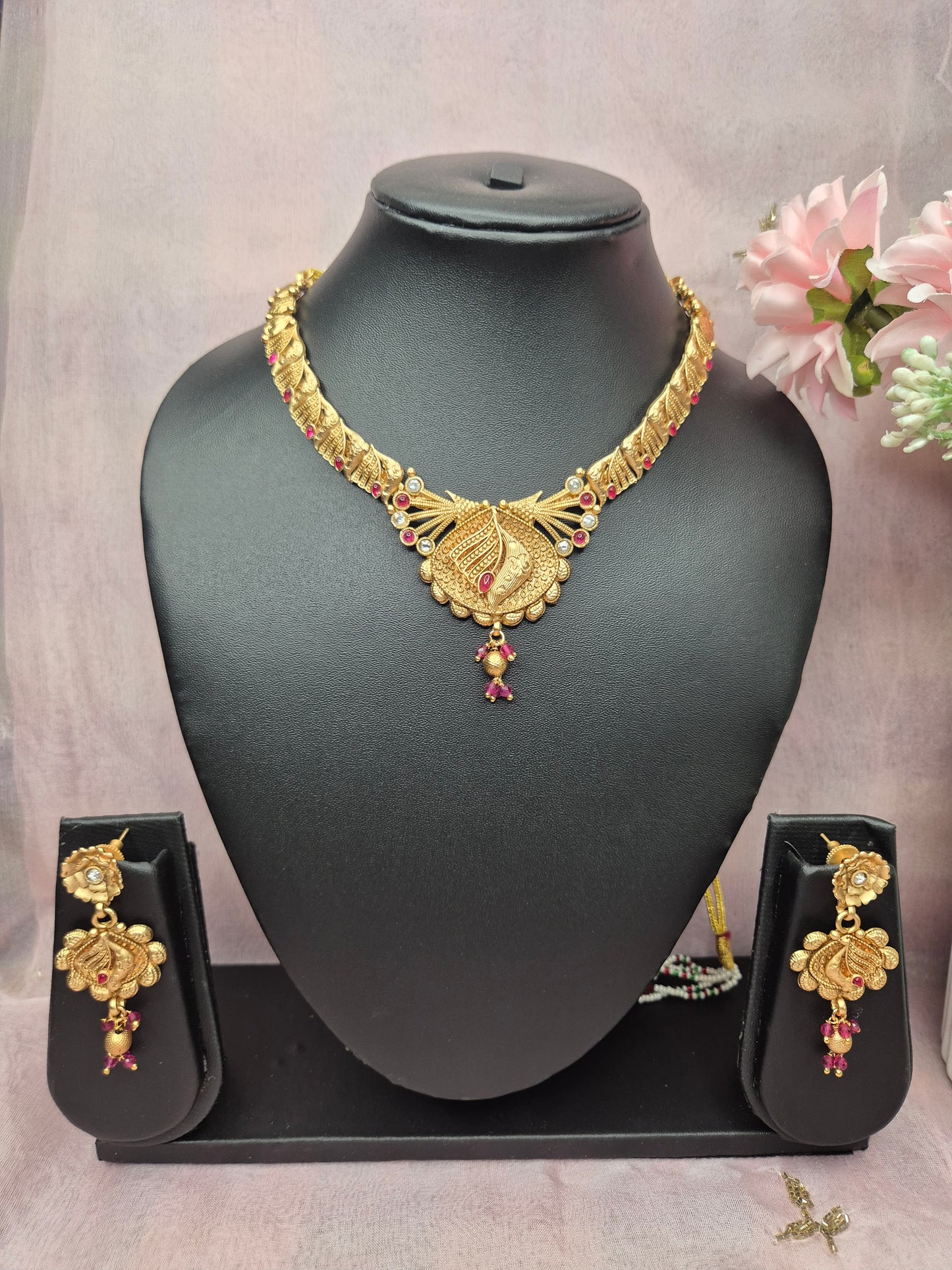 Pink Gold Jewellery Set