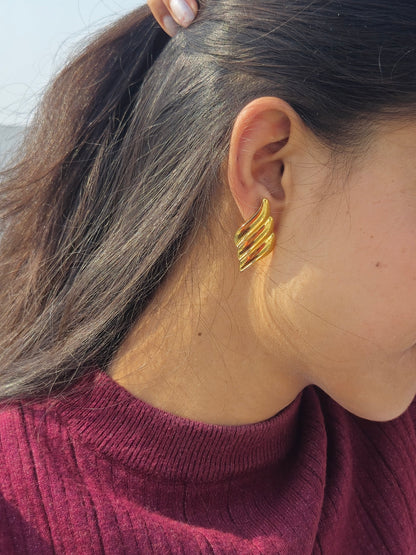 Anti Tarnish Gold Wings Earings