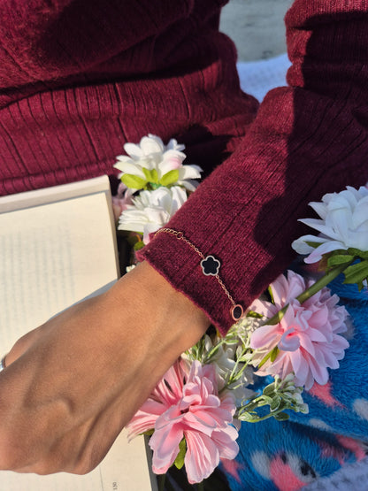 Anti Tarnish Rose Gold Chain Bracelet