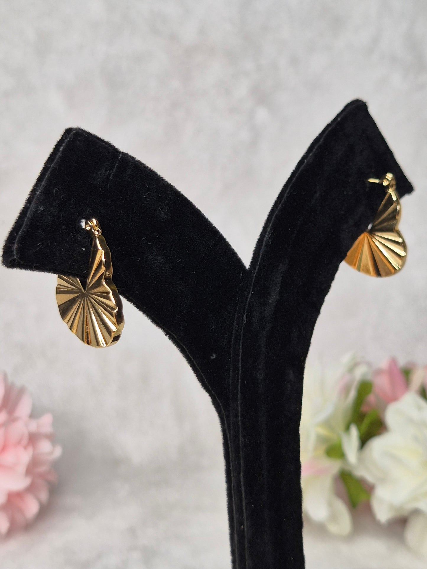 Anti Tarnish Gold Lock Earrings