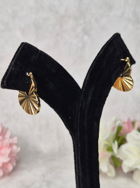 Anti Tarnish Gold Lock Earrings