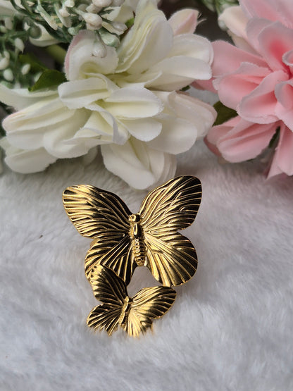 Anti Tarnish Butterfly Ring ( Adjustable )