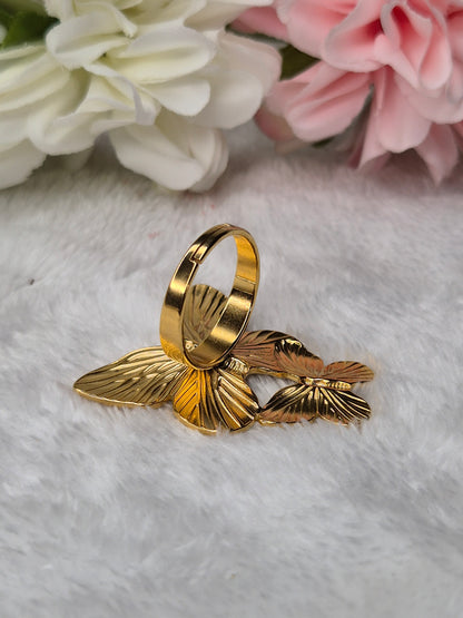 Anti Tarnish Butterfly Ring ( Adjustable )