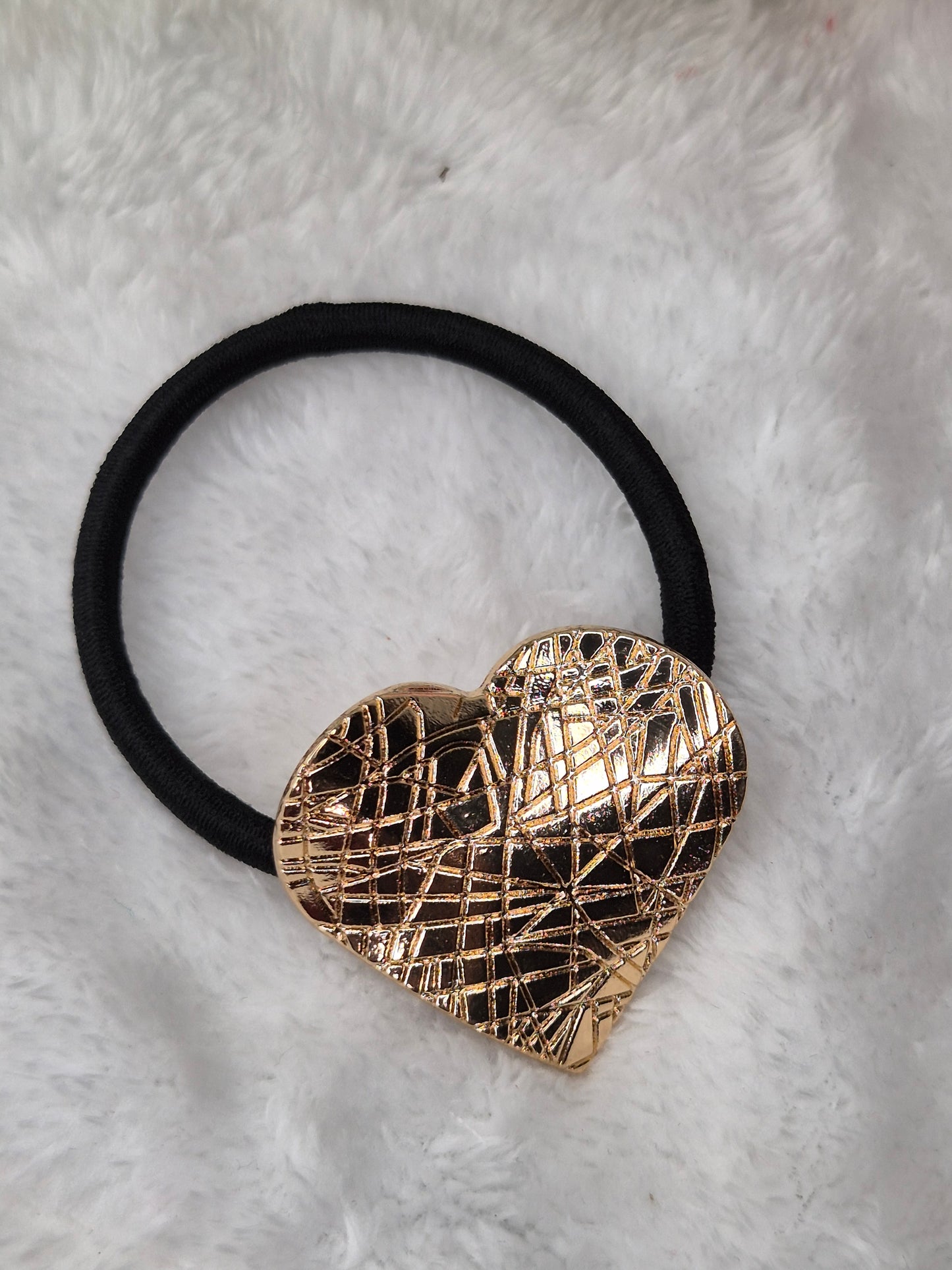 Anti Tarnish Heart Hair Tie