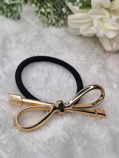 Anti Tarnish Long Bow Hair Tie