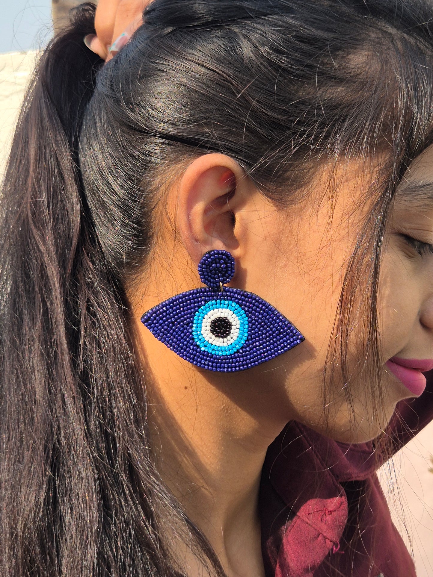 Evil Eye Beaded Earrings