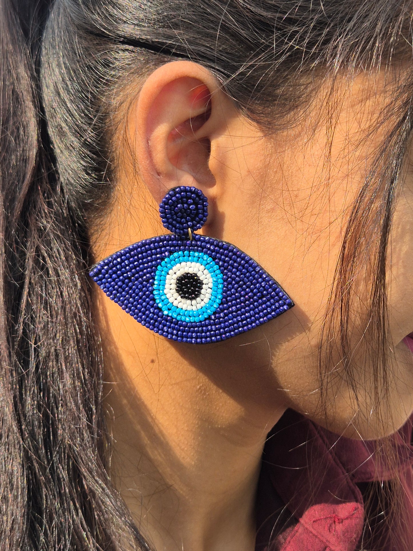 Evil Eye Beaded Earrings