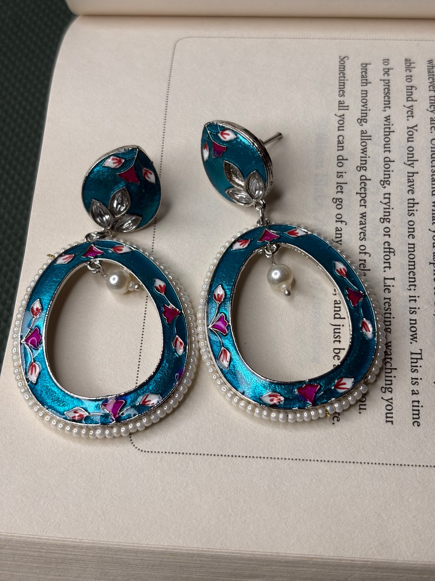 Colourful Hand Painted Earrings