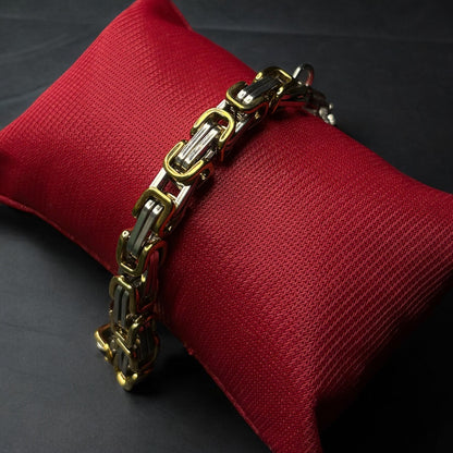 Dual Toned Chain Bracelet For Men