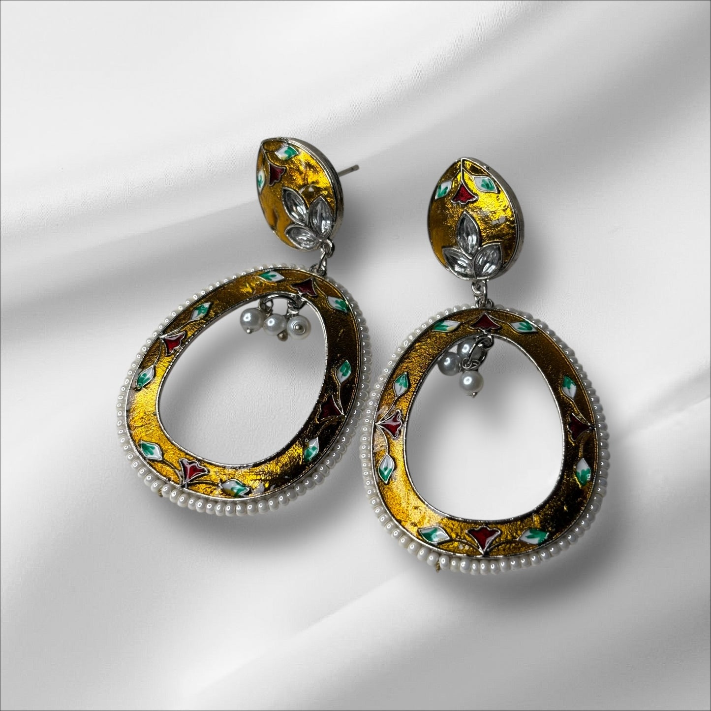 Colourful Hand Painted Earrings