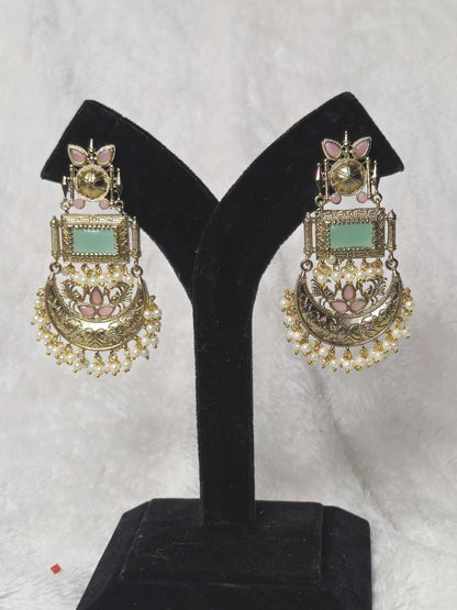 Dual Tone Chandbaali Earrings