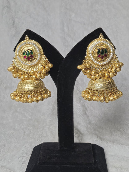 JhunJhun Jhumka Gold Earrings