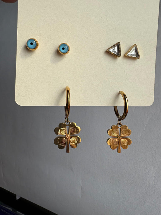 Set of 3 Minimal Earrings