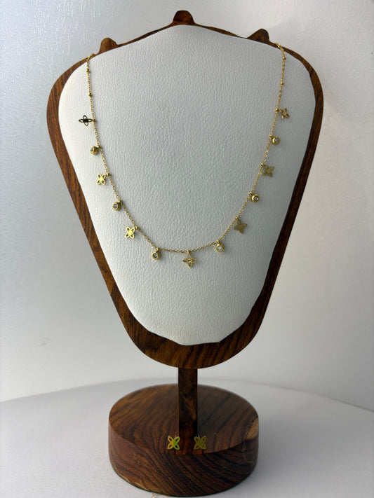 Dainty Pendant with Earrings