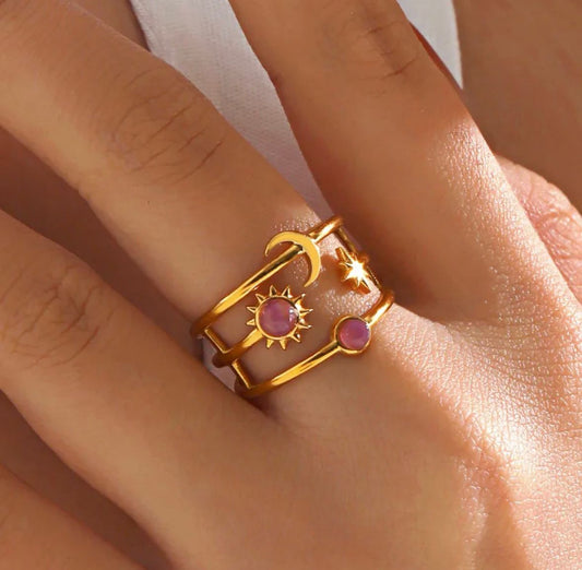 Celestial Charm Adjustable Ring