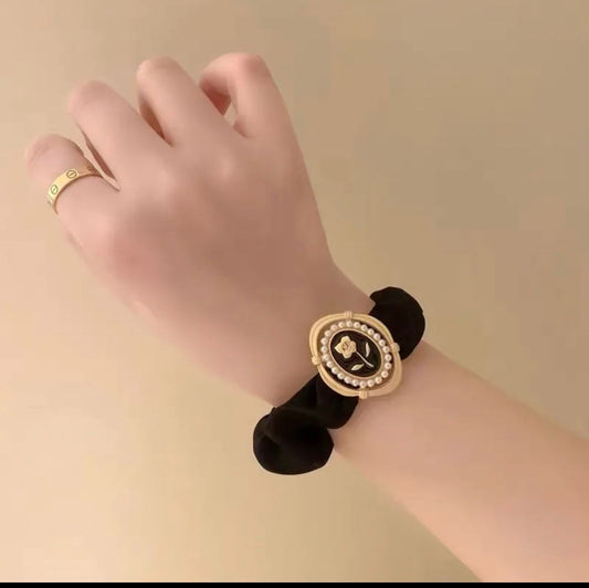 Vintage Rose Emblem Scrunchie