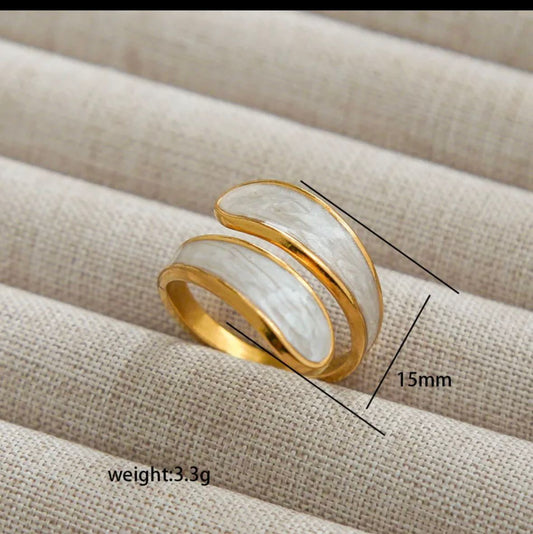 White Resin Statement Ring
