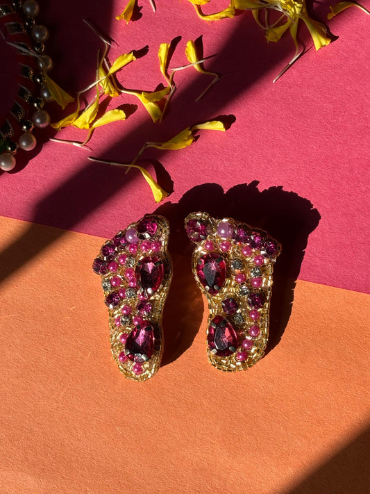 Lakshmi Charan-Inspired Crystal Embellished Earrings