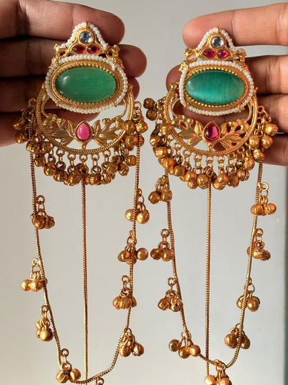 Regal Ranihaar Dangler Jhumkas