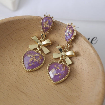 Celeste Heart Drop Earrings