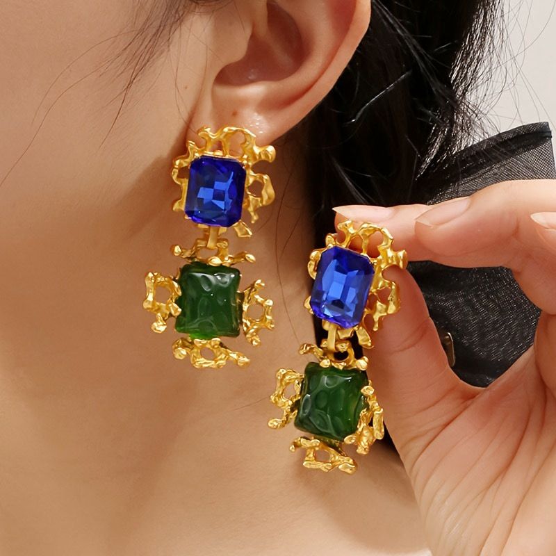 Royal Duo Gemstone Earrings