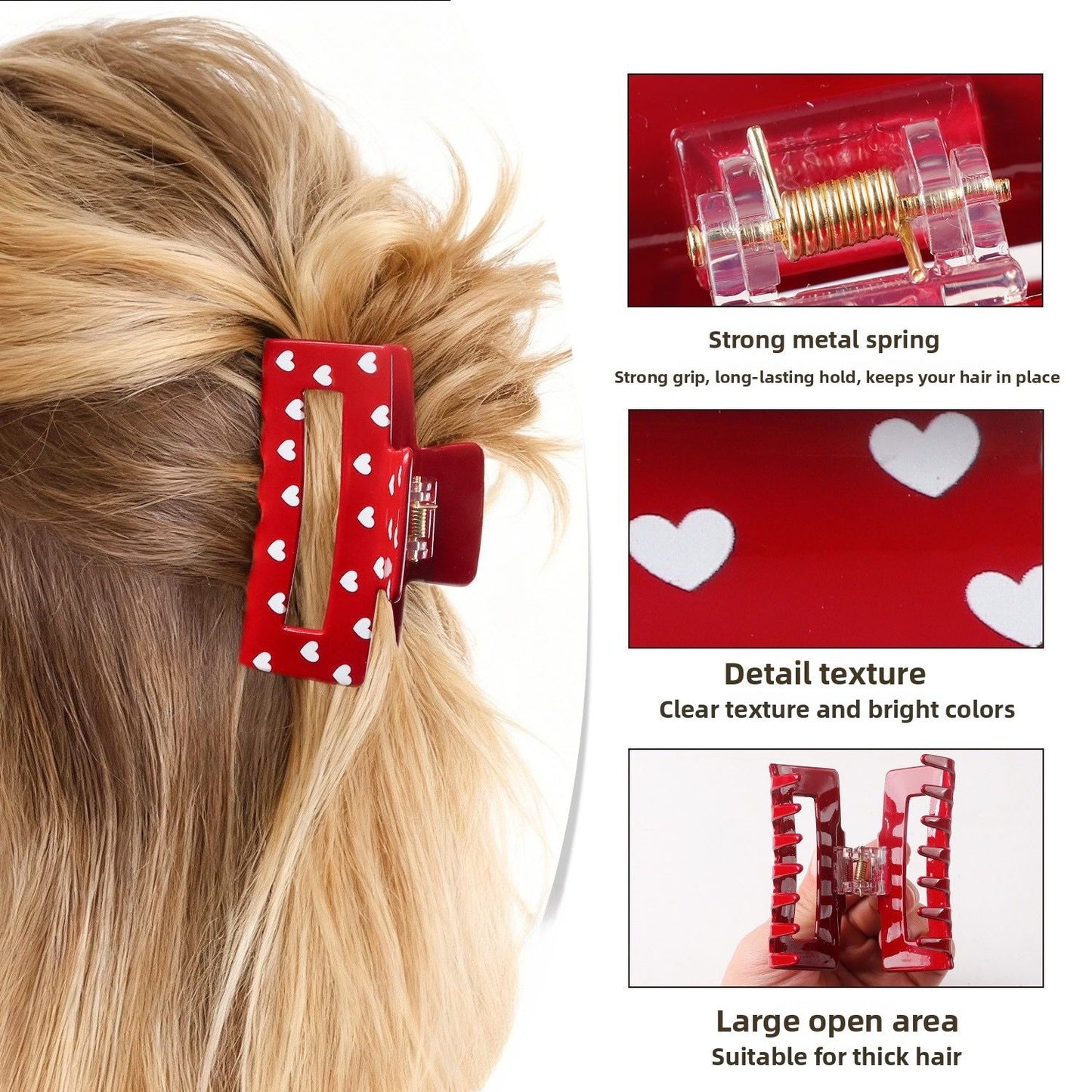 Heart Pop Claw Clip