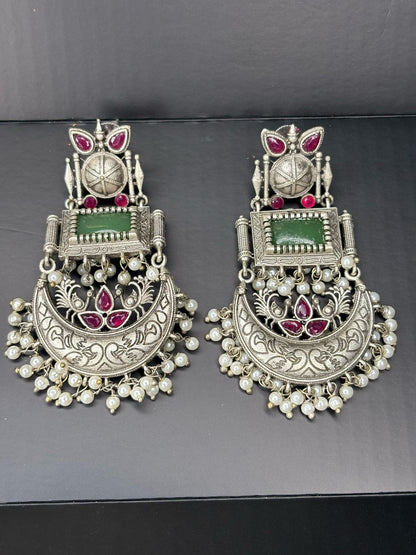 Dual Tone Chandbaali Earrings