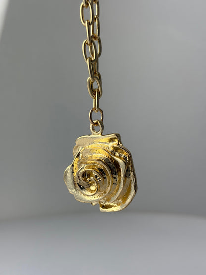 Gold Plated Rose Pendant